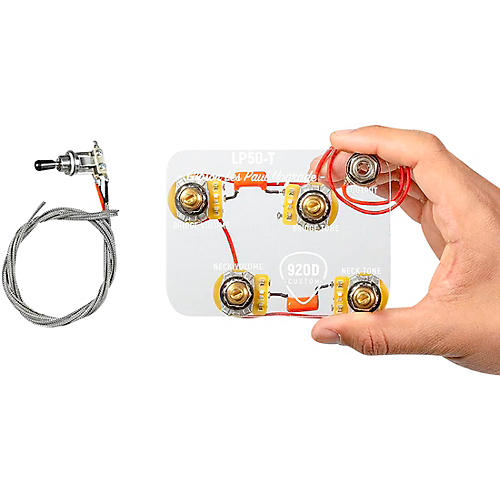 920d Custom Les Paul Upgraded Wiring Harness With Long Shafts and Pre-Wired 3-Way Switchcraft Pickup Selector