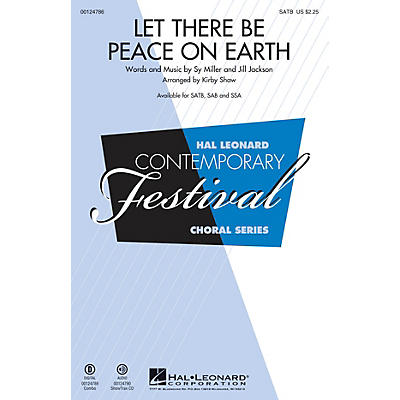 Hal Leonard Let There Be Peace on Earth SATB arranged by Kirby Shaw