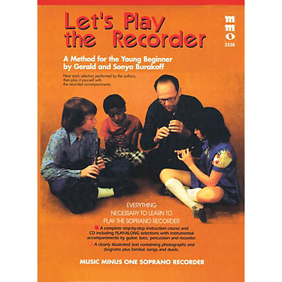 Music Minus One Let's Play the Recorder Music Minus One Series Softcover with CD Written by Gerald Burakoff