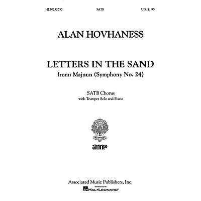 G. Schirmer Letters In The Sand From Majnun Symph 24 With Trumpet Solo And Piano SATB composed by A Hovhaness