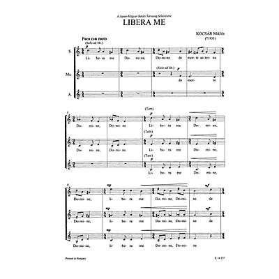 Editio Musica Budapest Libera Me SA Composed by Miklós Kocsár