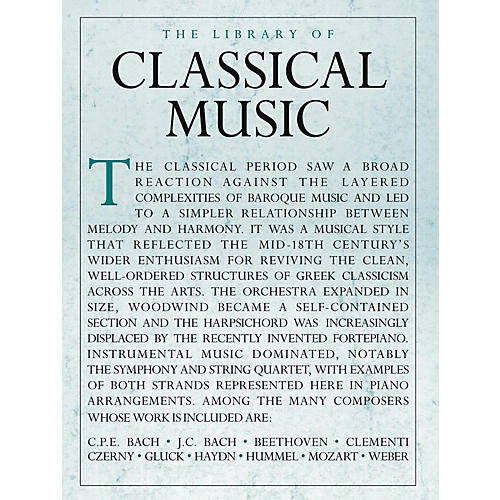 Music Sales Library Of Classical Music - Piano Solo