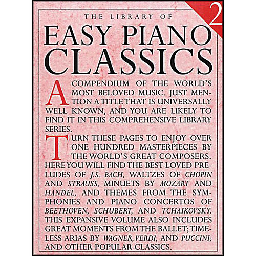 Music Sales Library Of Easy Piano Classics 2