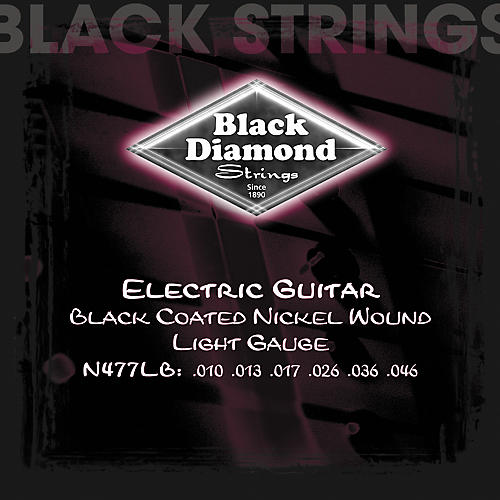 Light Gauge Black Coated Nickel Electric Guitar Strings