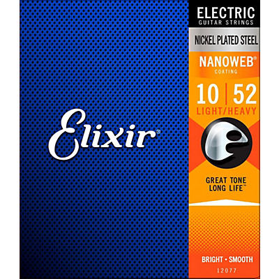 Elixir Light Top/Heavy Bottom Nanoweb Electric Guitar Strings 2 Pack