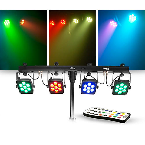 Lighting Package with 4BAR Tri USB RGB LED Fixture and IRC-6 Controller