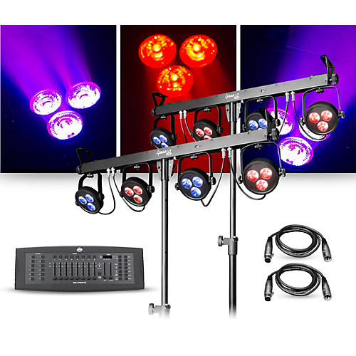 Lighting Package with Two 4BAR LT USB RGB LED Fixtures and DMX Operator Controller