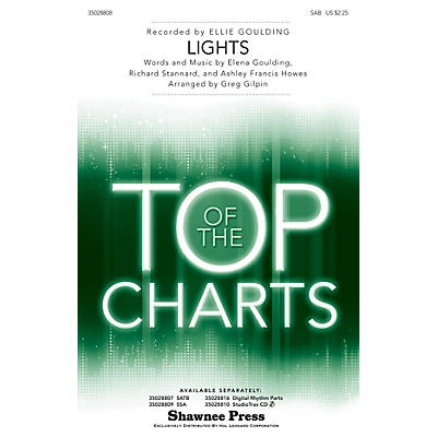 Shawnee Press Lights SAB by Ellie Goulding arranged by Greg Gilpin