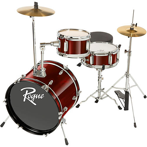 Rogue Lil' Kicker 3-Piece Junior Drum Set Condition 1 - Mint Dark Red