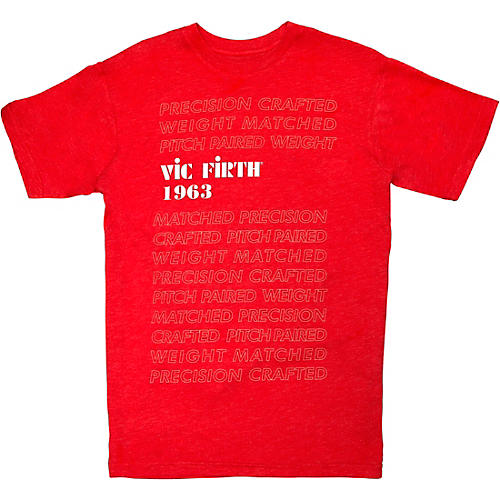 Vic Firth Limited Edition 1963 RED GRAPHIC T-Shirt Large Red