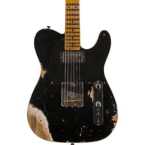 Fender Custom Shop Limited Edition '53 HS Tele Custom Heavy Relic Electric Guitar Aged Black