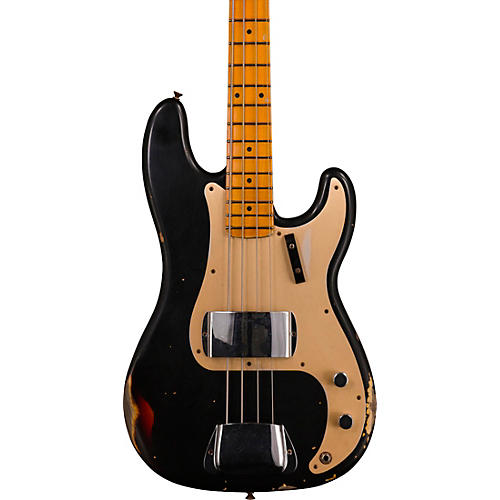 Fender Custom Shop Limited-Edition '58 Precision Bass Relic Aged Black over Chocolate 3-Color Sunburst