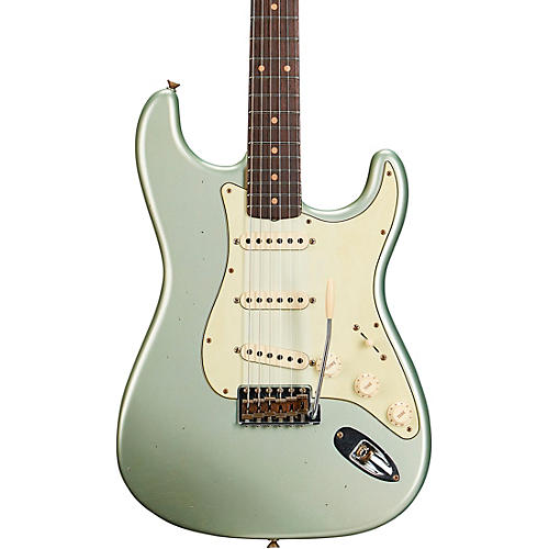 Fender Custom Shop Limited Edition '59 Stratocaster Journeyman Relic Electric Guitar Super Faded Aged Sage Green Metallic
