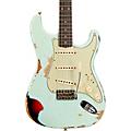 Fender Custom Shop Limited-Edition '62 Stratocaster Heavy Relic Electric Guitar Faded Aged Surf Green over 3-Color SunburstCZ576209