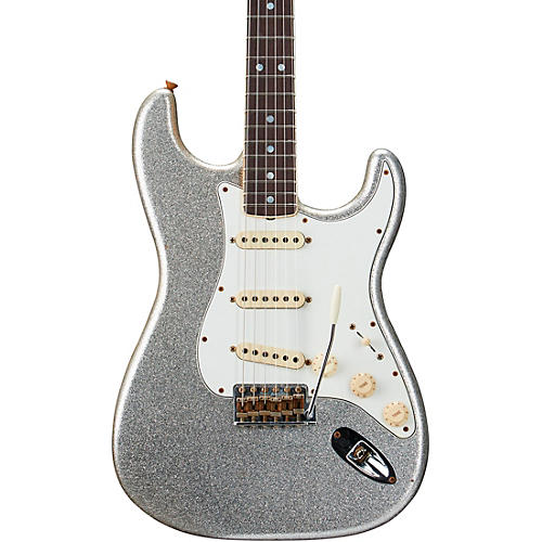 Fender Custom Shop Limited Edition 65 Stratocaster Journeyman Relic Electric Guitar Aged Silver Sparkle