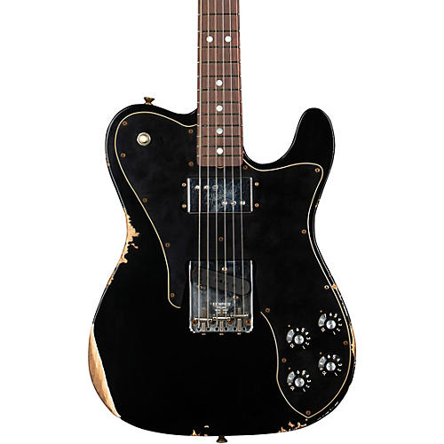 Fender Custom Shop Limited Edition '70s Tele Custom Relic Electric Guitar Aged Black