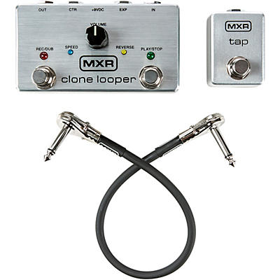 MXR Limited-Edition Clone Looper Effects Pedal Bundle with Tap Tempo Switch and Patch Cable