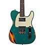 Fender Custom Shop Limited Edition Cunife Tele Custom Heavy Relic Electric Guitar Aged Sherwood Green Metallic over 3-Color Sunburst