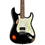 Fender Custom Shop Limited Edition Custom Deluxe HB S-1 Stratocaster Heavy Relic w/ Closet Classic Hardware Electric Guitar Black over 3-Color Sunburst