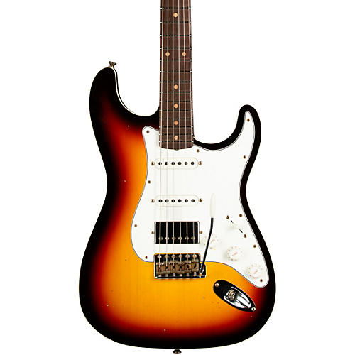 Fender Custom Shop Limited-Edition Double-Bound HSS Stratocaster Journeyman Relic Electric Guitar Aged 3-Color Sunburst