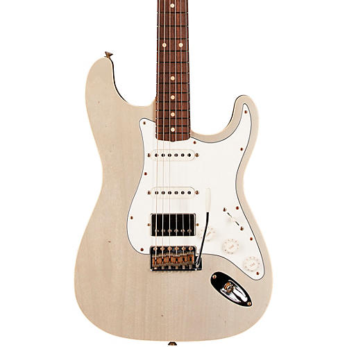 Fender Custom Shop Limited-Edition Double-Bound HSS Stratocaster Journeyman Relic Electric Guitar Aged Inca Silver