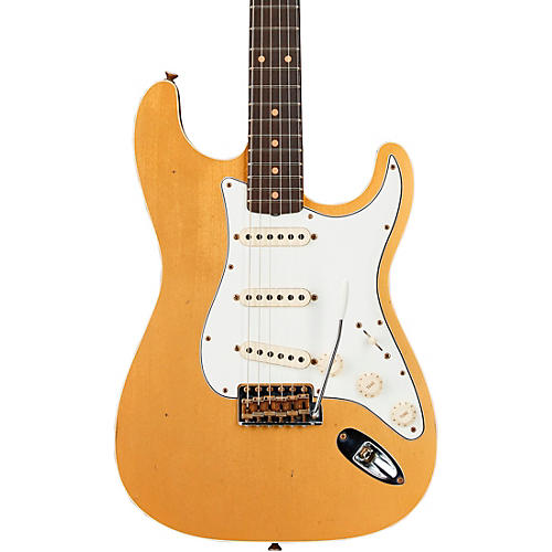 Fender Custom Shop Limited-Edition Double-Bound Stratocaster Journeyman Relic Electric Guitar Aged Aztec Gold