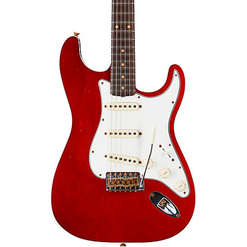 Fender Custom Shop Limited-Edition Double-Bound Stratocaster Journeyman Relic Electric Guitar Aged Candy Apple Red