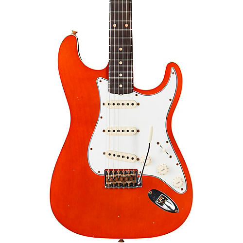 Fender Custom Shop Limited-Edition Double-Bound Stratocaster Journeyman Relic Electric Guitar Aged Candy Tangerine