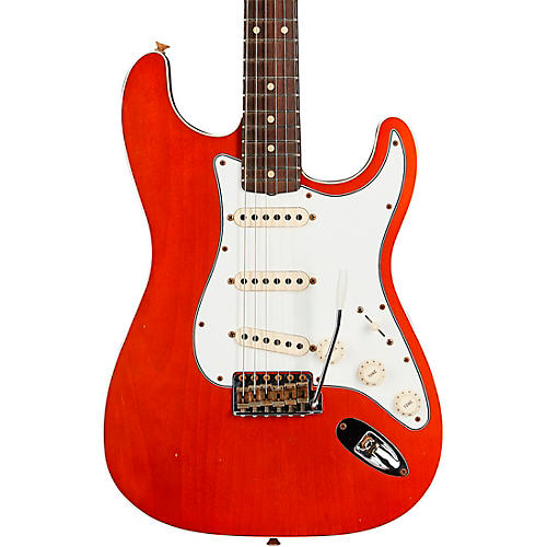 Fender Custom Shop Limited-Edition Double-Bound Stratocaster Journeyman Relic Electric Guitar Aged Candy Tangerine