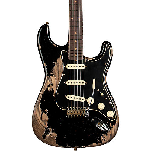 Fender Custom Shop Limited-Edition Poblano Stratocaster Super Heavy Relic Electric Guitar Aged Black