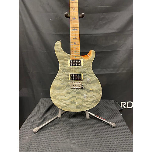 PRS Limited Edition SE Custom 24 Solid Body Electric Guitar quilted trampas green