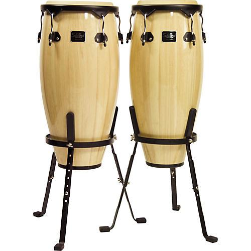 Linea 50 2-Piece Conga Set With Stands Black Hardware