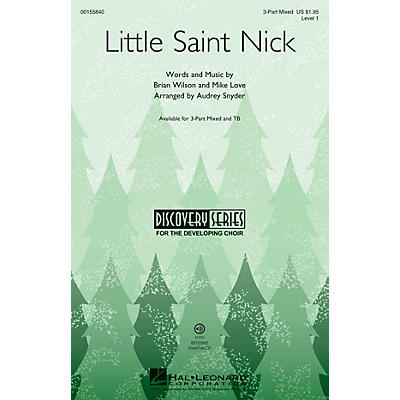 Hal Leonard Little Saint Nick (Discovery Level 1) 3-Part Mixed arranged by Audrey Snyder