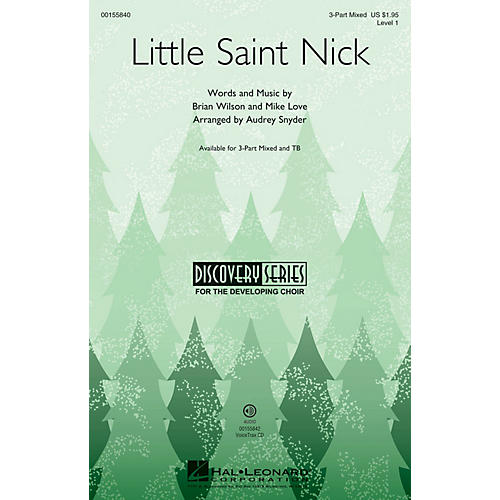 Hal Leonard Little Saint Nick (Discovery Level 1) 3-Part Mixed arranged by Audrey Snyder