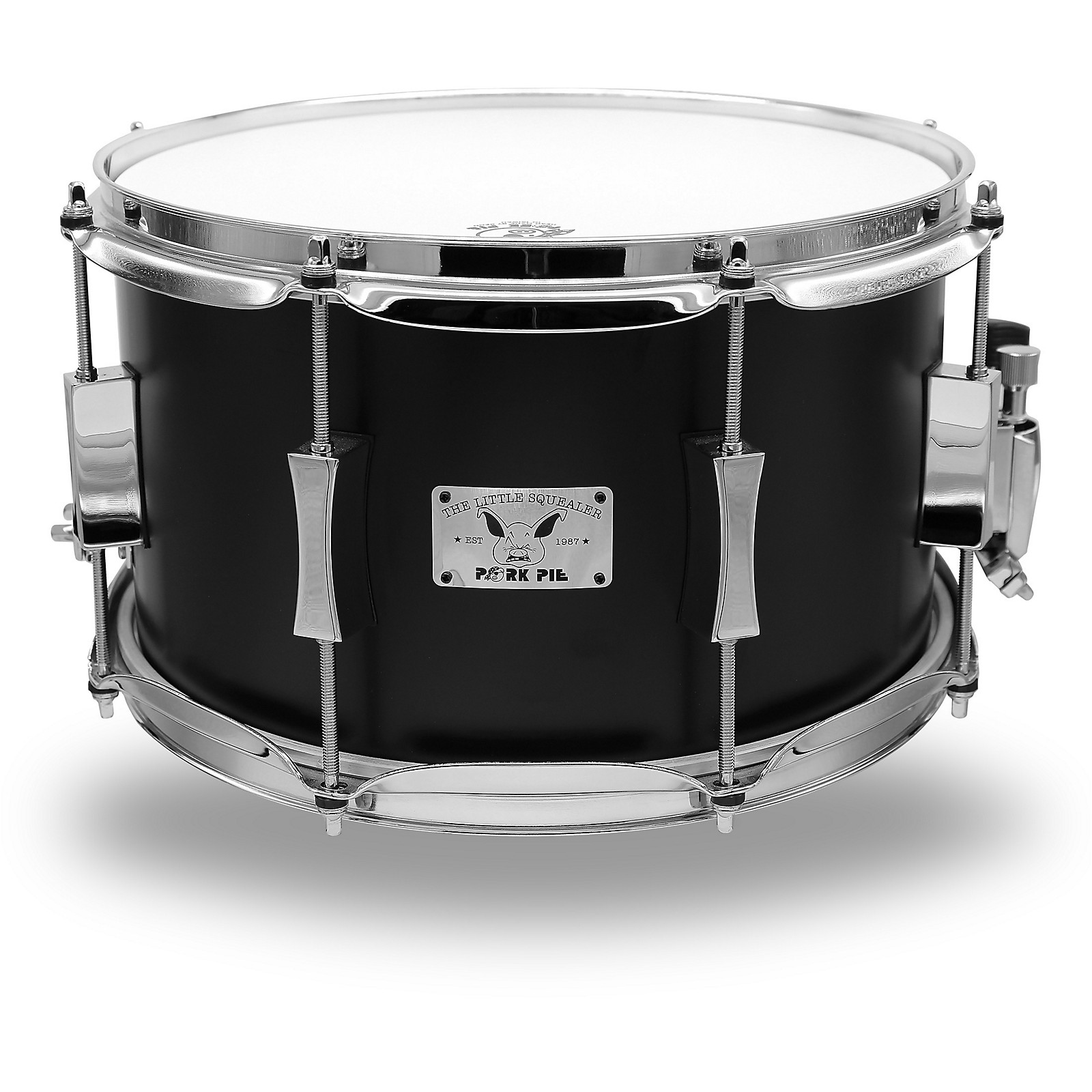 Pork Pie Little Squealer Flat Black Snare Drum 12 x 7 in. | Musician's ...