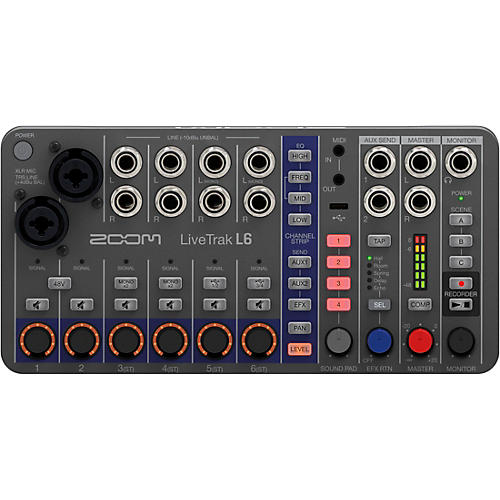 Zoom LiveTrak L-6 10-Channel Mixer & Recorder