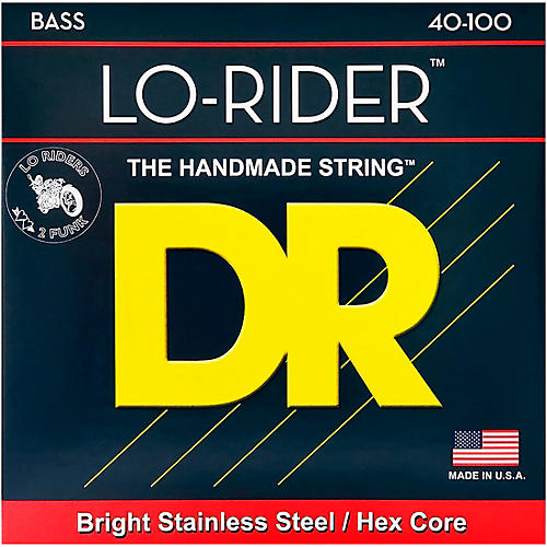 DR Strings Lo Rider LH-40 Lite Stainless Steel 4 String Bass Strings