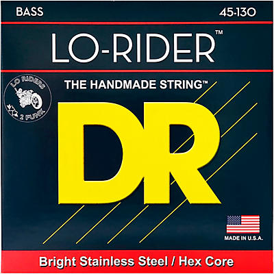 DR Strings Lo Rider MH5-130 Medium Stainless Steel 5-String Bass Strings .130 Low B