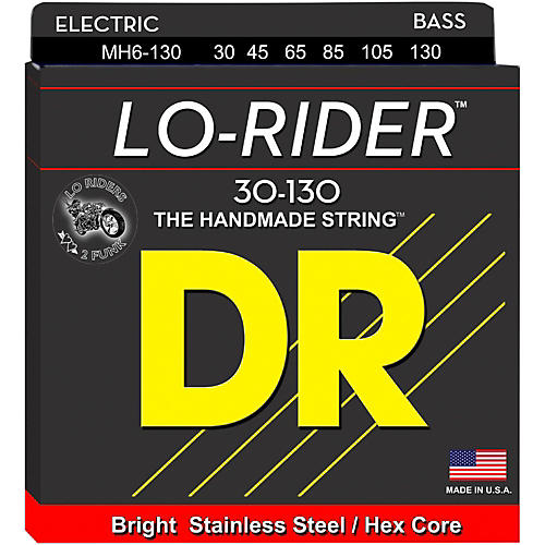 Lo Rider MH6-130 Medium Stainless Steel 6 String Bass Strings .130 Low B