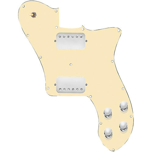 920d Custom Loaded Pickguard for '72 Deluxe Telecaster With Nickel Cool Kids Humbuckers Aged White