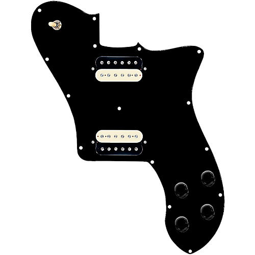 920D Custom Loaded Pickguard for '72 Deluxe Telecaster With Uncovered Roughnecks Humbuckers Black