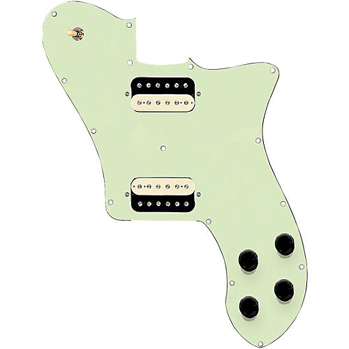 920d Custom Loaded Pickguard for '72 Deluxe Telecaster With Uncovered Roughnecks Humbuckers Mint Green