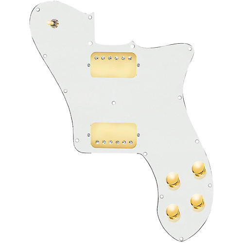 920d Custom Loaded Pickguard for '72 Deluxe Telecaster with Gold Roughnecks Humbuckers Parchment