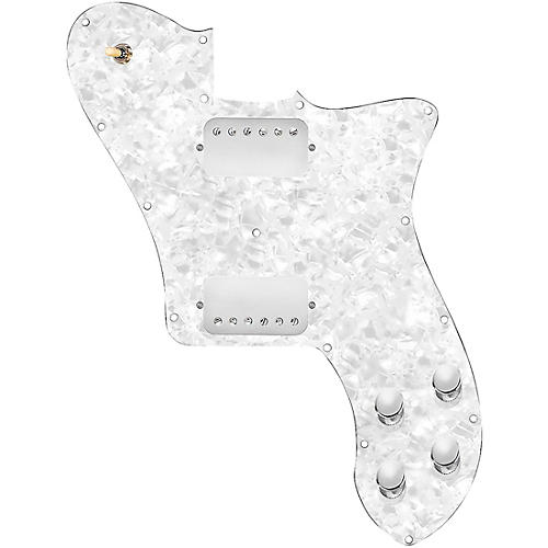 920d Custom Loaded Pickguard for '72 Deluxe Telecaster with Nickel Cool Kids Humbuckers White Pearl
