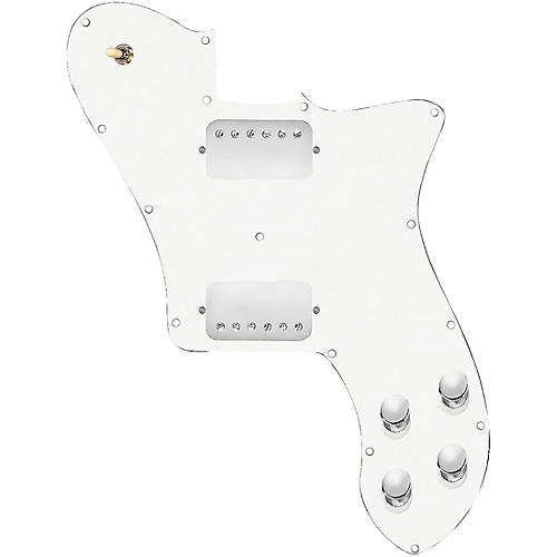 920d Custom Loaded Pickguard for '72 Deluxe Telecaster with Nickel Cool Kids Humbuckers White