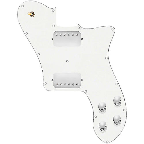 920d Custom Loaded Pickguard for '72 Deluxe Telecaster with Nickel Roughnecks Humbuckers White