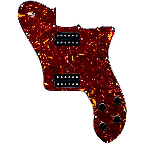 920d Custom Loaded Pickguard for '72 Deluxe Telecaster with Uncovered Cool Kids Humbuckers Tortoise