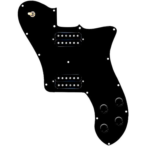 920d Custom Loaded Pickguard for '72 Deluxe Telecaster with Uncovered Smoothies Humbuckers Black