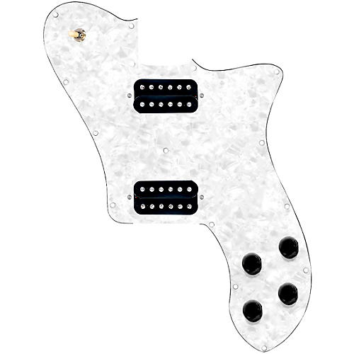 920d Custom Loaded Pickguard for '72 Deluxe Telecaster with Uncovered Smoothies Humbuckers White Pearl