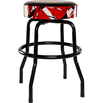 EVH Logo Barstool - Red, Black and White Stripes